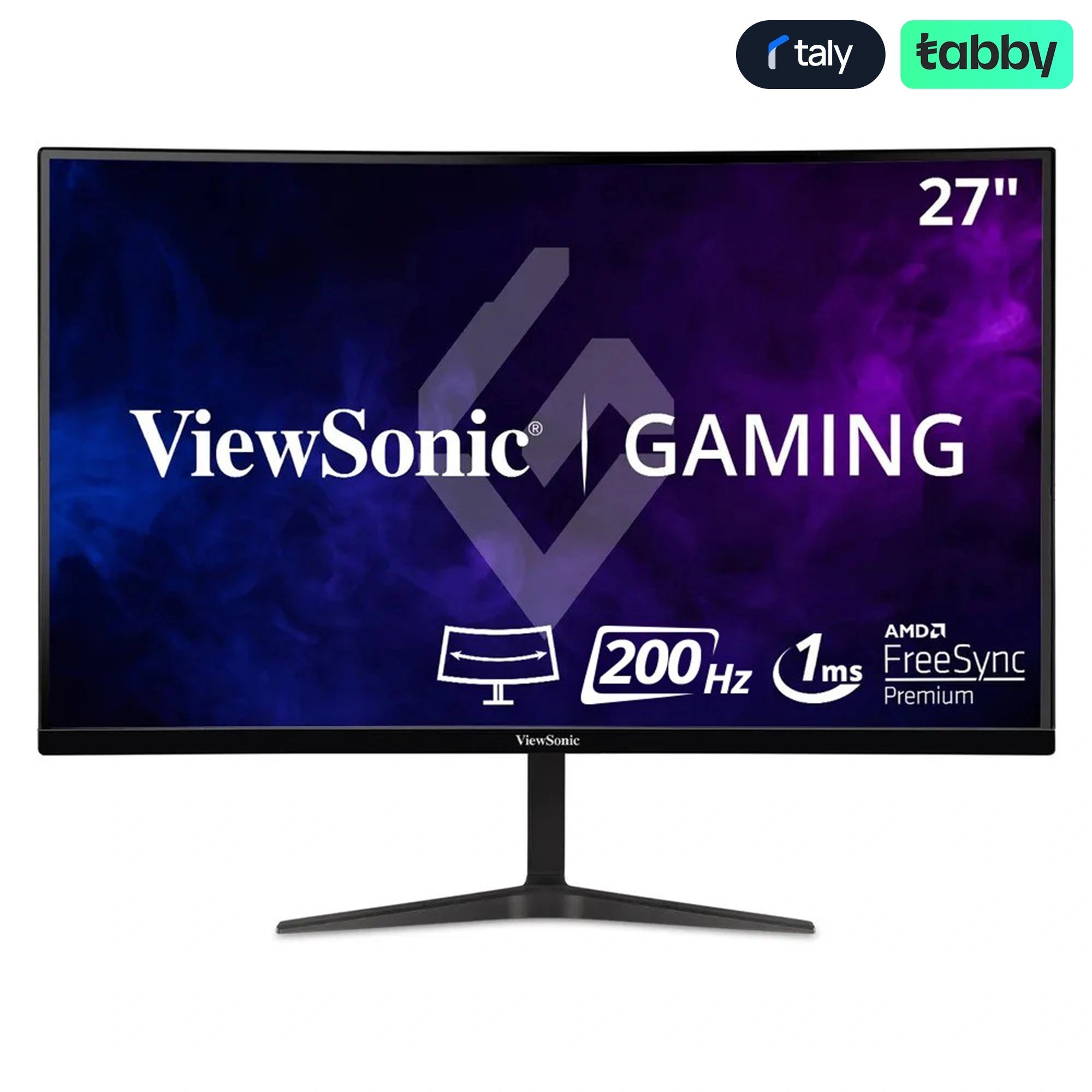 ViewSonic VX2718 - PC - MHD 27 Inch VA Curved FHD 1080p 1ms 180Hz Gaming Monitor with FreeSync PremiumIT CareMonitor