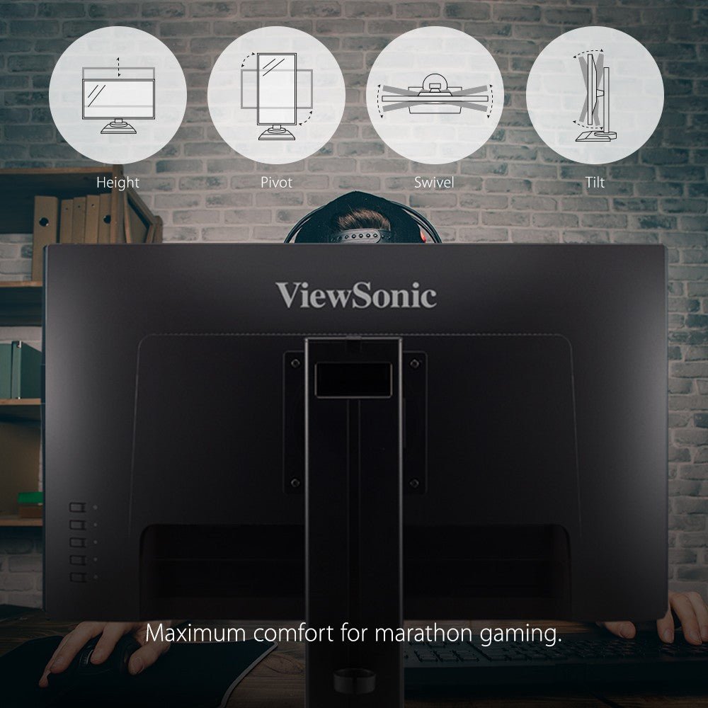 ViewSonic XG2705 - 27" OMNI FHD (1920x1080) 1080p 1ms 144Hz IPS Gaming Monitor with FreeSync Premium, HDMI, and DPIT CareMonitor