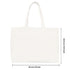 حقيبة حمل قطنية عادية أفقية - 13.5 بوصة × 18 بوصة / بيضاء / الطباعة غير متضمنة