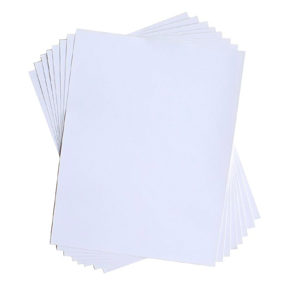 Silhouette Adhesive Sticker Paper – 8.5 in X 11 in/ 8 Sheets/ White