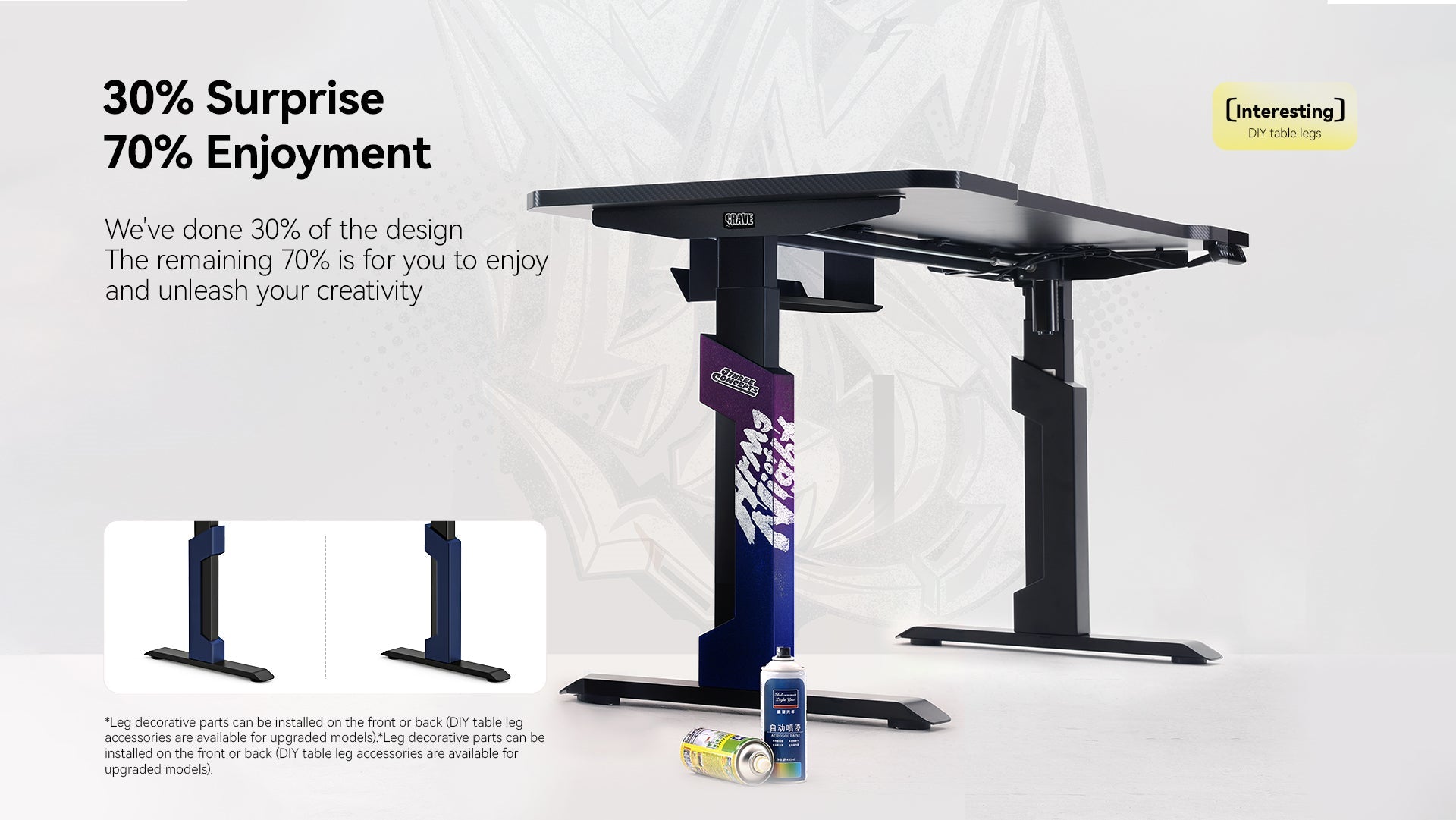 XD2S RGB Height Adjustable Gaming Desk 140x70cm – Electric Sit Stand Desk Black/BlueIT CareGaming Desk