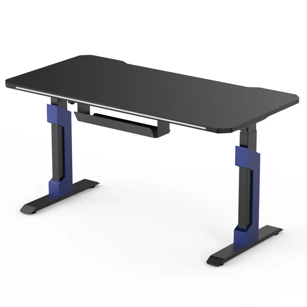 XD2S RGB Height Adjustable Gaming Desk 140x70cm – Electric Sit Stand Desk Black/BlueIT CareGaming Desk