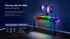 XD2S RGB Height Adjustable Gaming Desk 140x70cm – Electric Sit Stand Desk Black/BlueIT CareGaming Desk