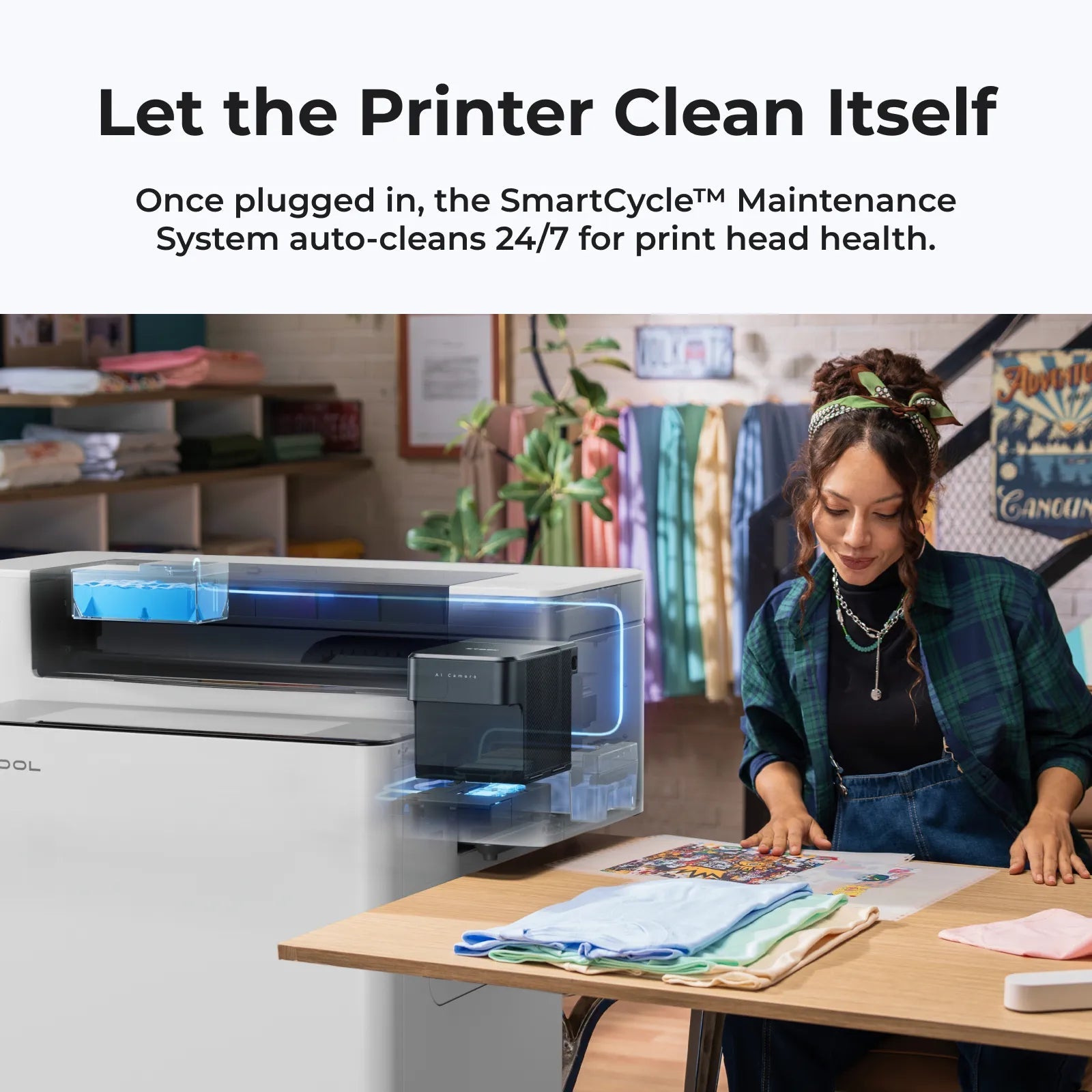 xTool Apparel Printer – Versatile DTF Printing Bundle/ Fully Automatic Print - to - Bake SystemIT CareDTF Printer