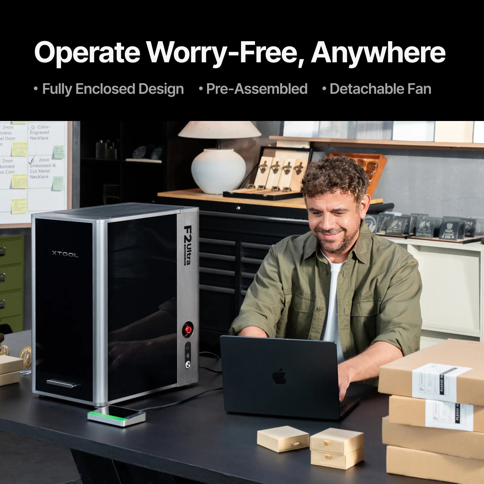 xTool F2 Ultra Deluxe Bundle – 60W MOPA Fiber & 40W Diode Dual Laser EngraverIT CareLaser Engraving & Cutting Machine