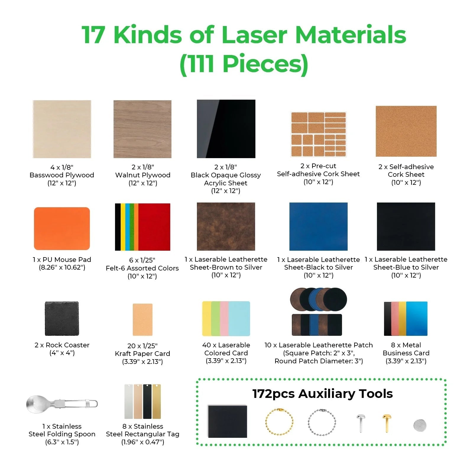 xTool Laser Material Explore Kit (111pcs)IT CareMaterial Explore Kit