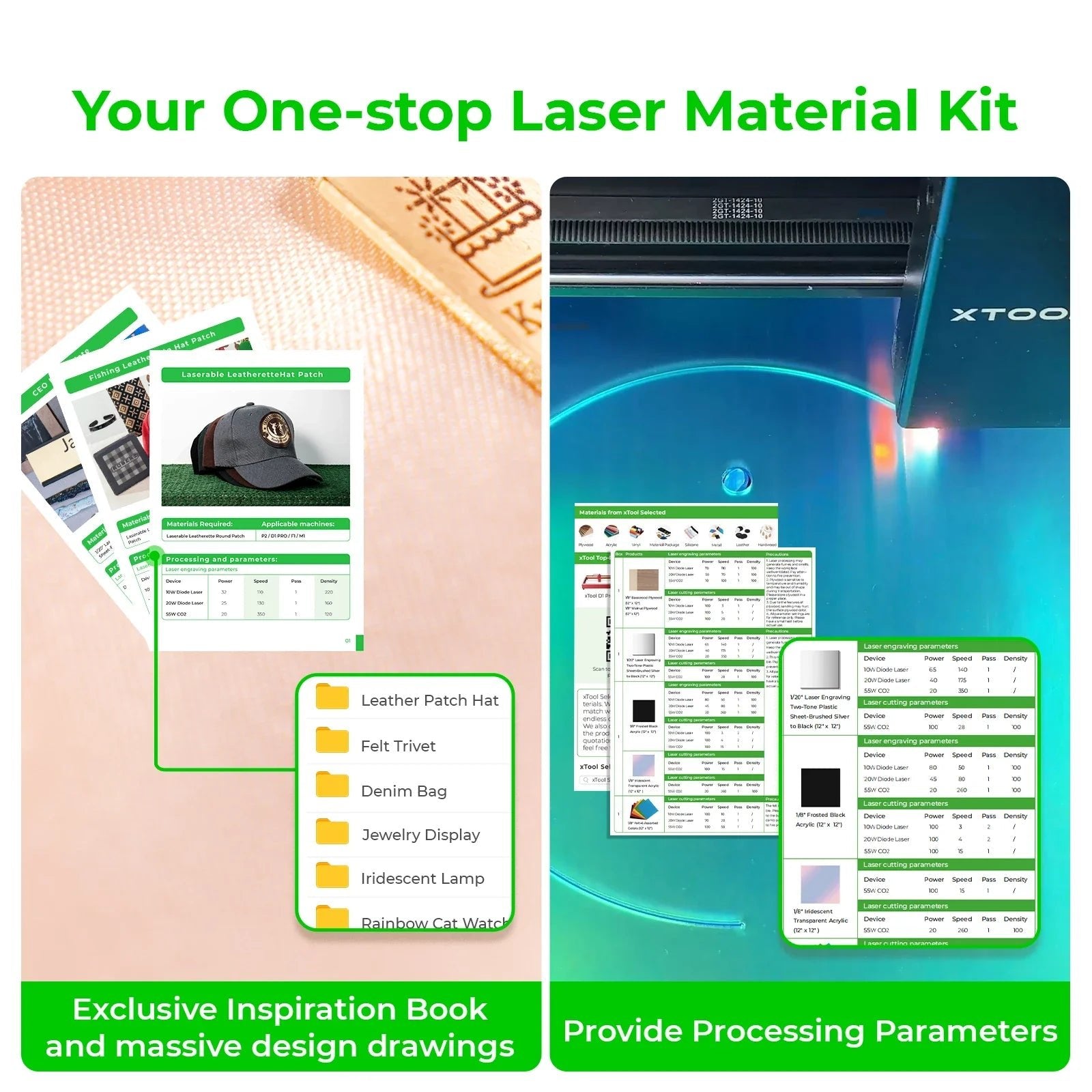 xTool Ultimate Laser Material Kit – 155pcsIT CareMaterial Kit