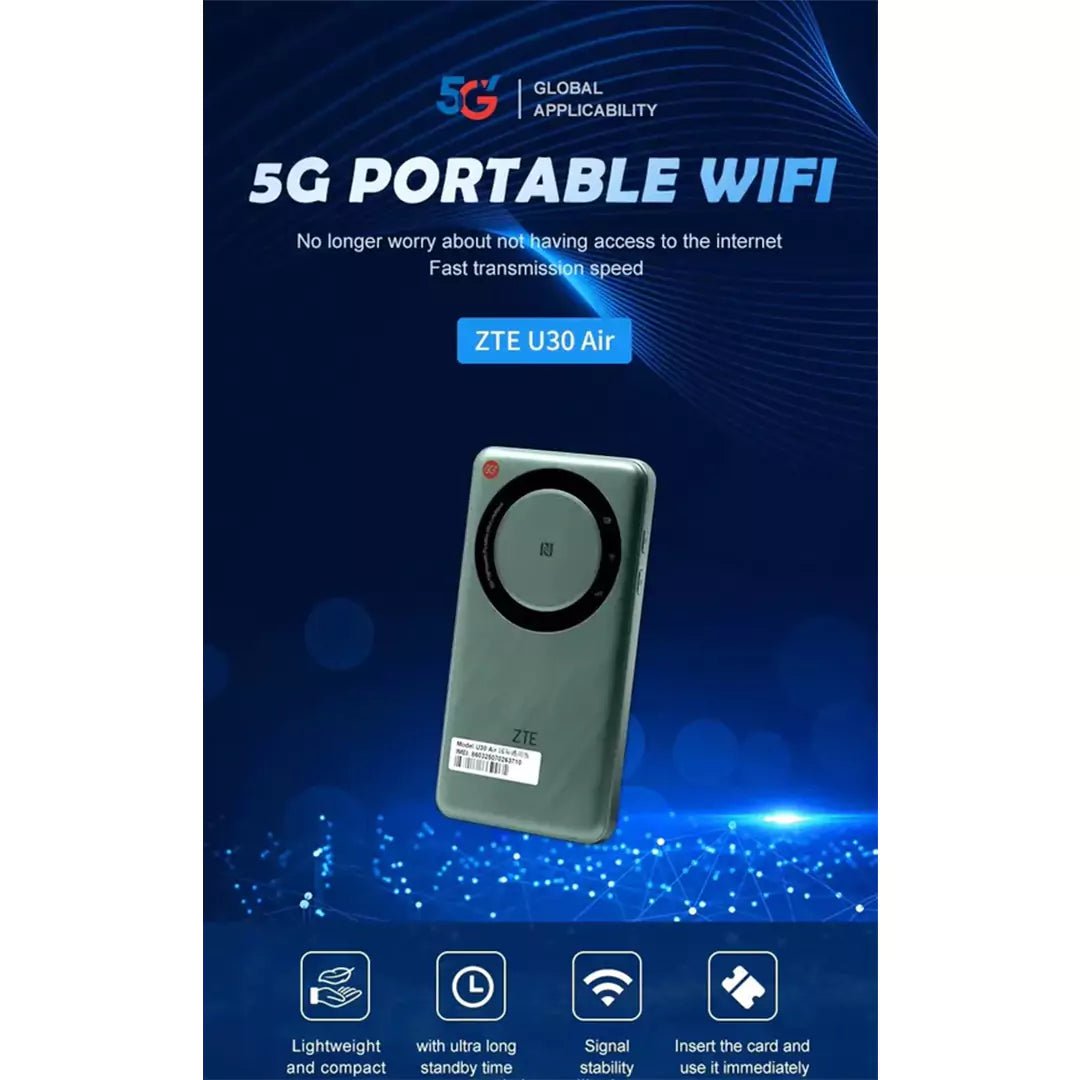 ZTE U30 Air 5G Mobile Router - GreenIT CareWireless Router